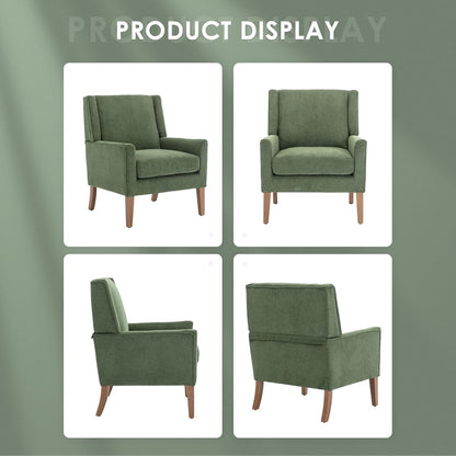 COLAMY Modern Wingback Living Room Chair, Upholstered Fabric Accent Armchair, Single Sofa Chair