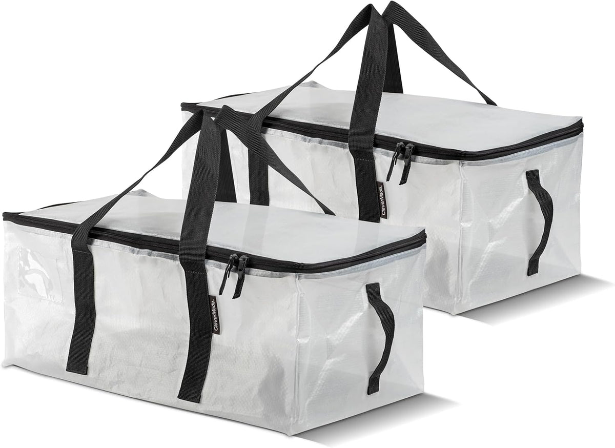 CleverMade Under Bed Storage Bag - Collapsible Storage for Shoes and Clothes Easy Use - Heavy Duty