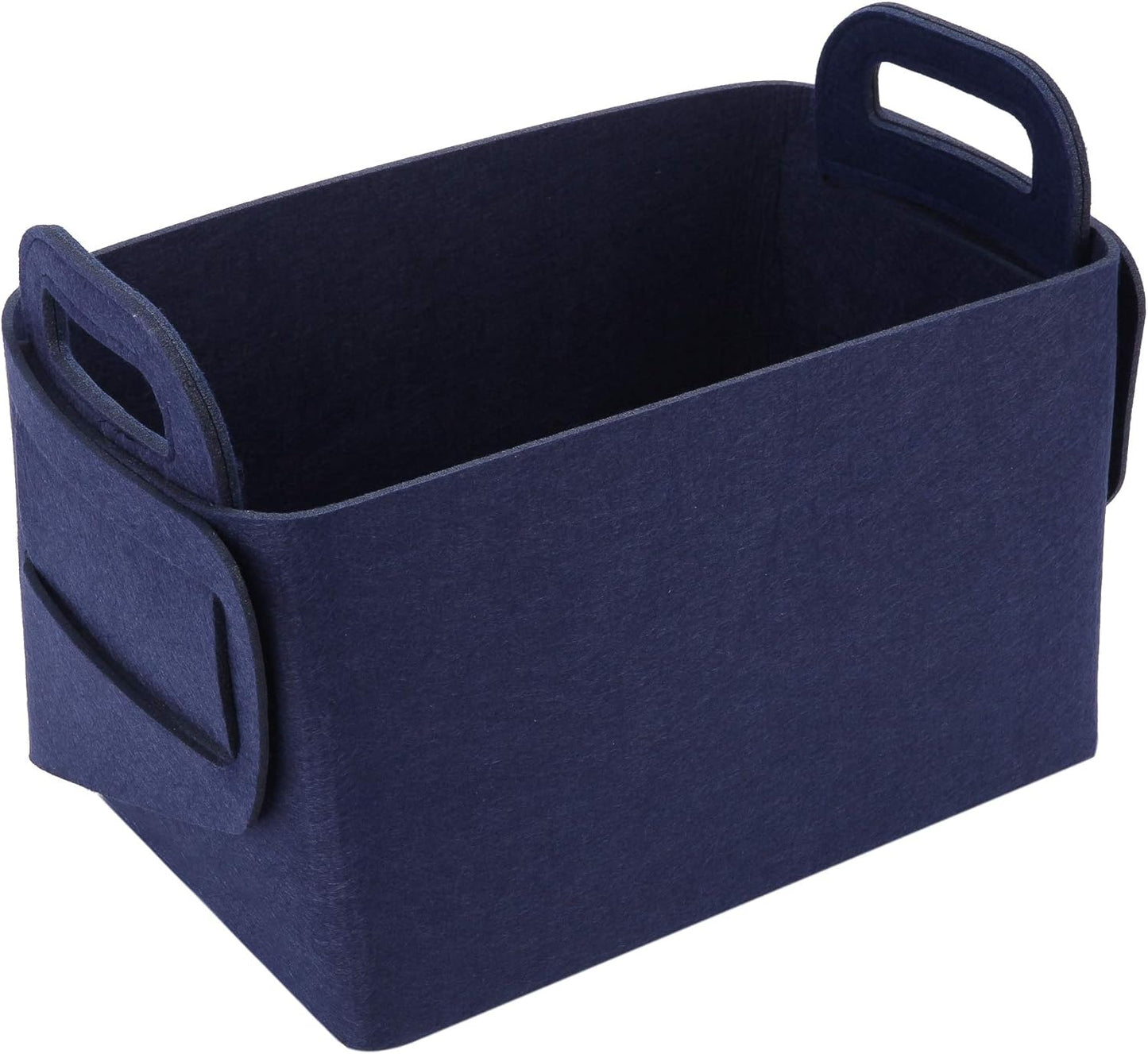 Storage Basket Felt Storage Bin Collapsible& Convenient Box Organizer with Carry Handles for Office