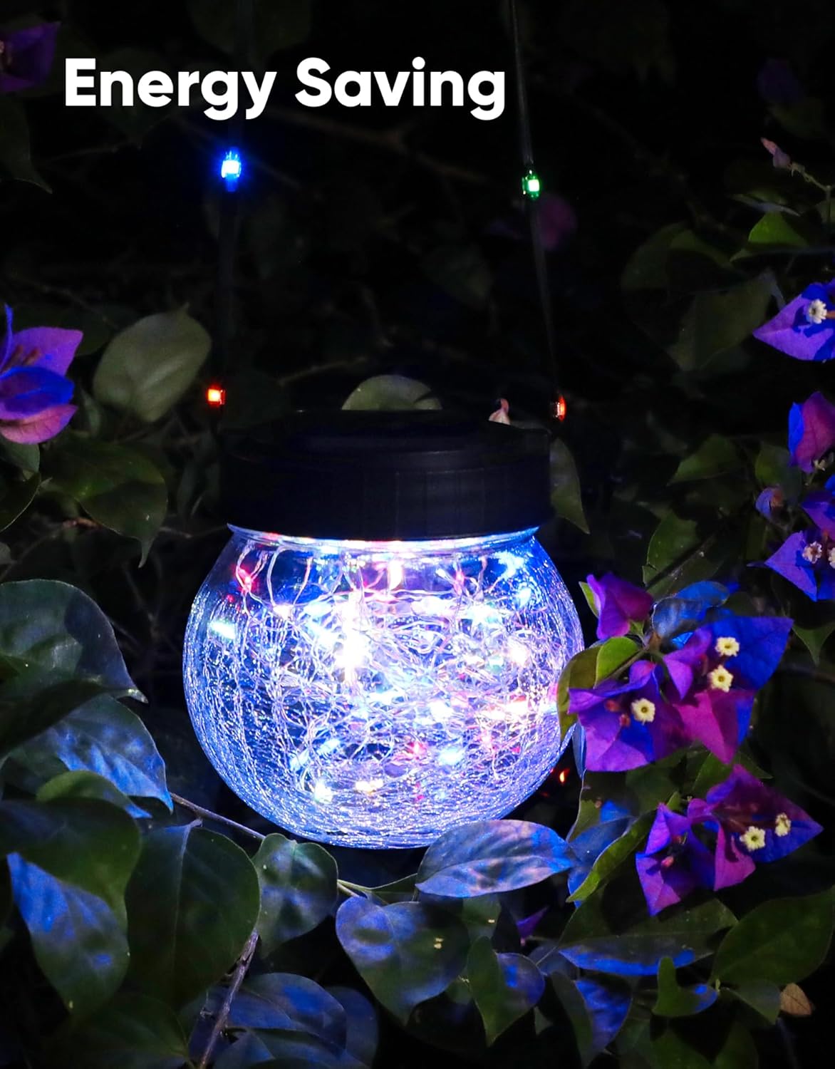 PARTPHONER Solar Lantern Solar Lights Outdoor Waterproof 6-Pack, Solar Powered Hanging Lights