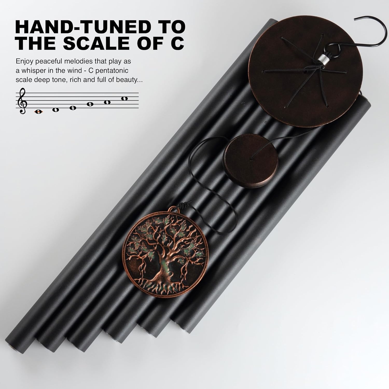 Vanquer Large Wind Chimes for Outside Deep Tone - 46'' Wind Chimes Outdoor Clearance, Memorial