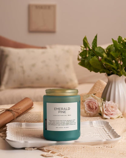 M&SENSE Pine Scented Candles Natural Soy Wax Clean Non Toxic 19.4oz 110 Hours Large Long Lasting