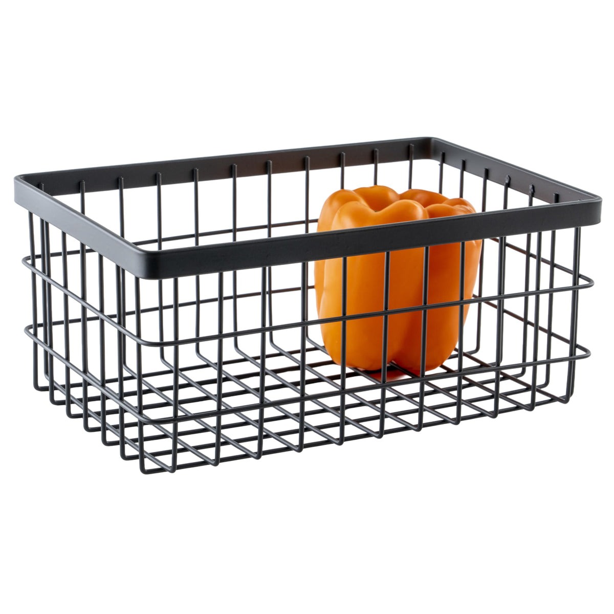 G.E.T. 9" x 6" Silver Rectangular Storage Metal Basket