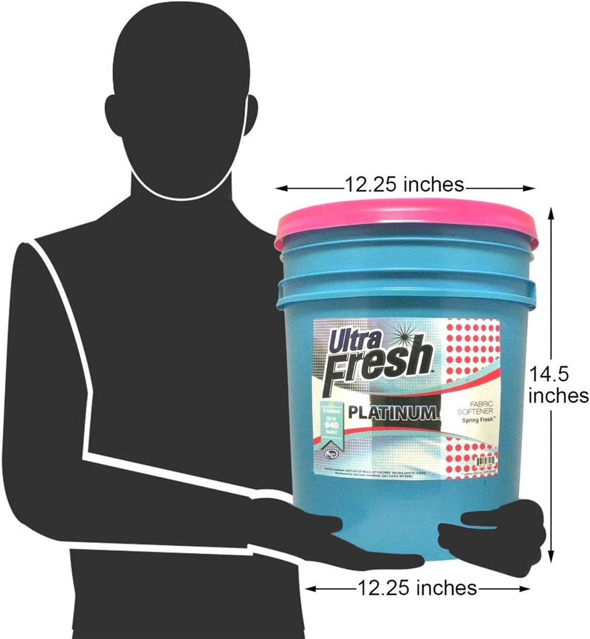Ultra Fresh 5 Gallon Platinum Fabric Softener for All Machine Types, Liquid Laundry Softener, Up to