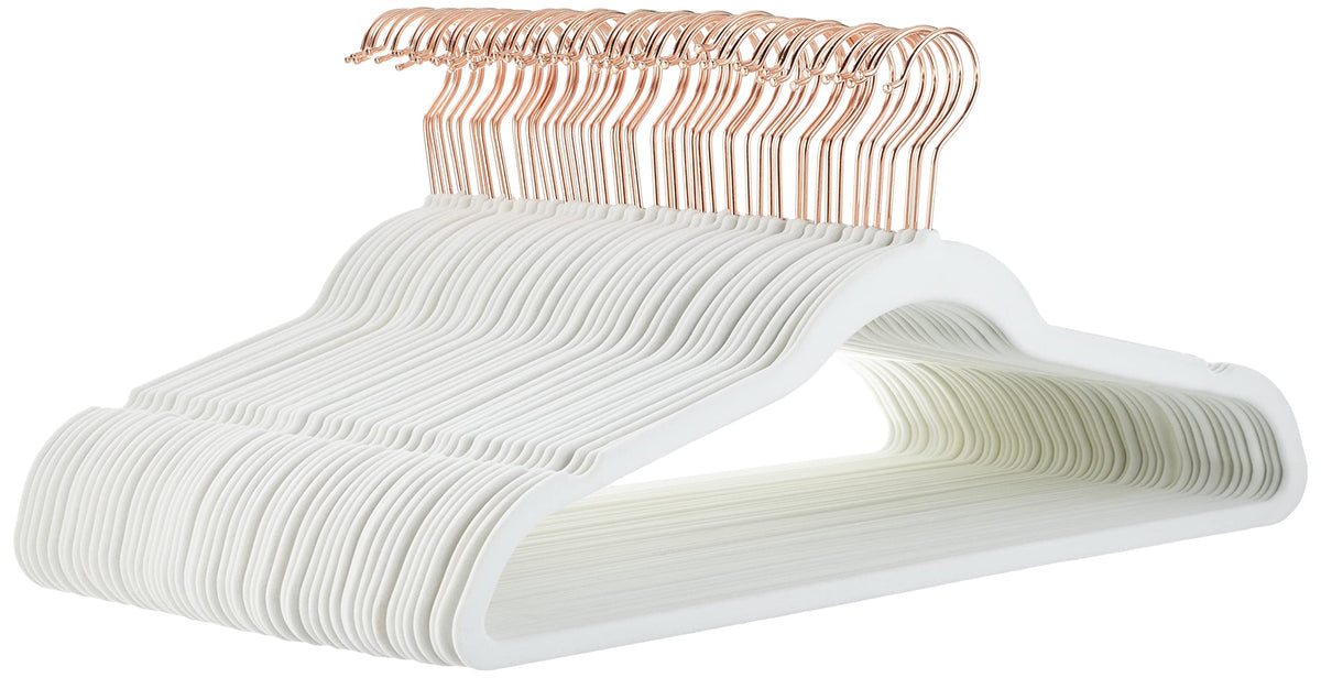 Amazon Basics Slim Velvet Non-Slip Space Saving Suit Clothes Hangers, Closet Organizer, Sturdy