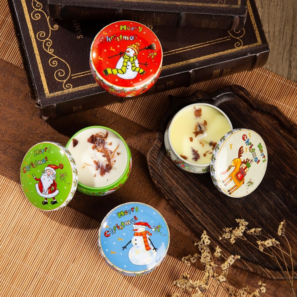 Christmas Scented Candle Set ??Holiday Soy Wax Aromatherapy Candles for Home Décor, Winter