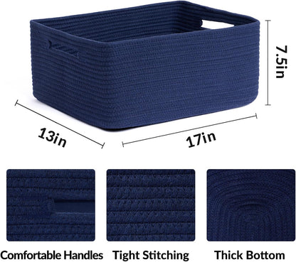 Large Storage Baskets for Organizing, Closet Shelf Baskets for Clothes Blanket Towels, Baby