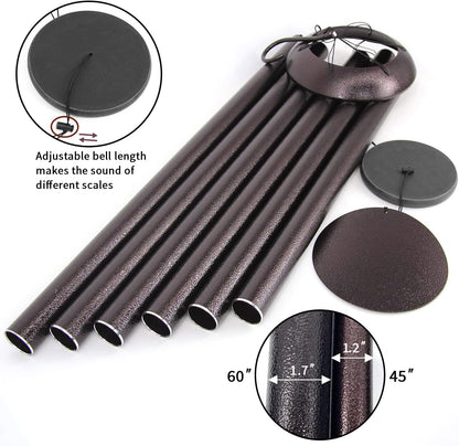 ASTARIN 60" Extra Large Outside Metal Wind Chimes with Deep Tone, Outdoor for Patio Balcony Garden