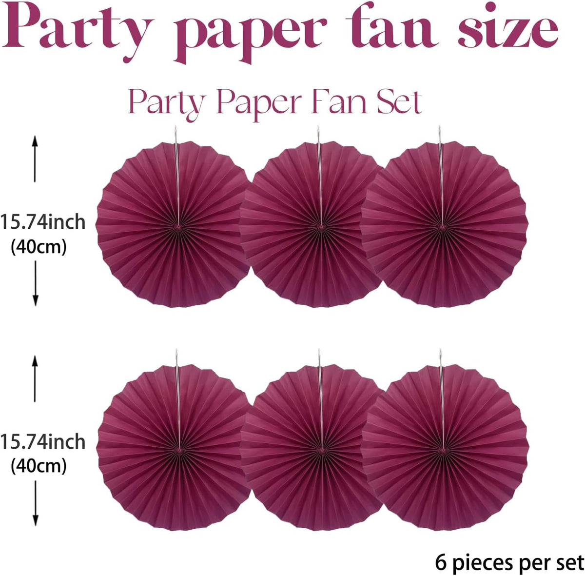 BARTHEW Red Party Decorations,Paper Decorations for Party,Girls Party Decorations Party Paper Fans