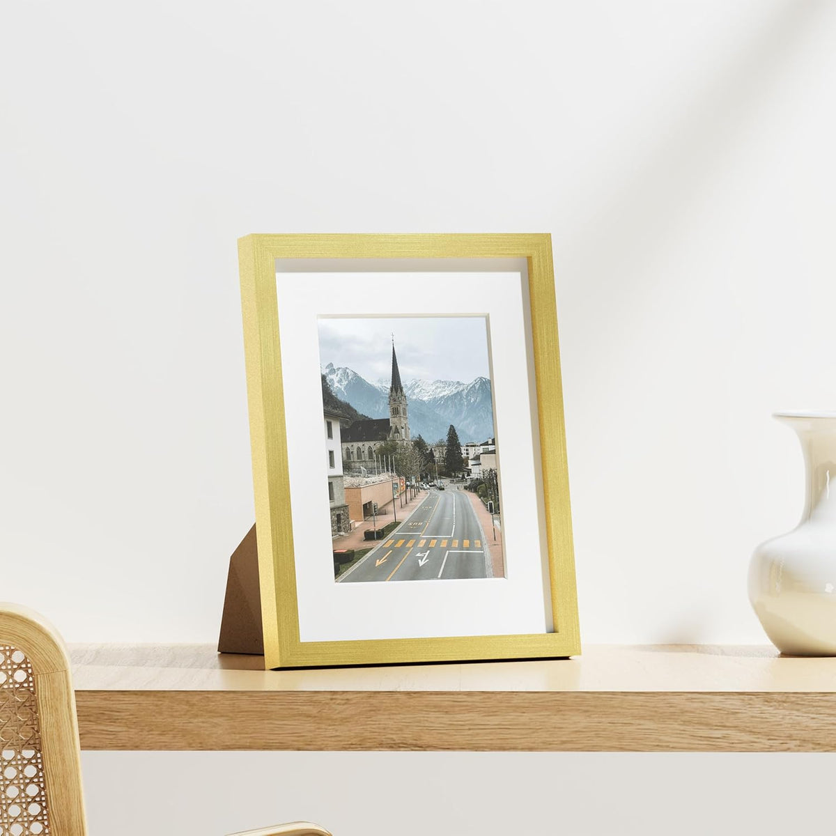 Vittanly 8.5x11 Picture Frames Set of 9, Shatter Resistant Plexiglass, Display 6x8 Pictures with