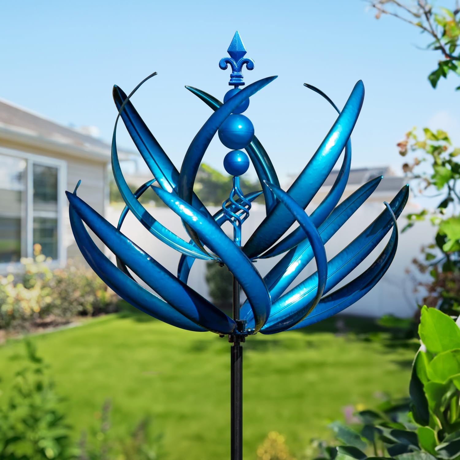 LimeHill Wind Spinner for Yard and Garden - Large Metal Kinetic Wind Sculptures, Yard Art Outdoor