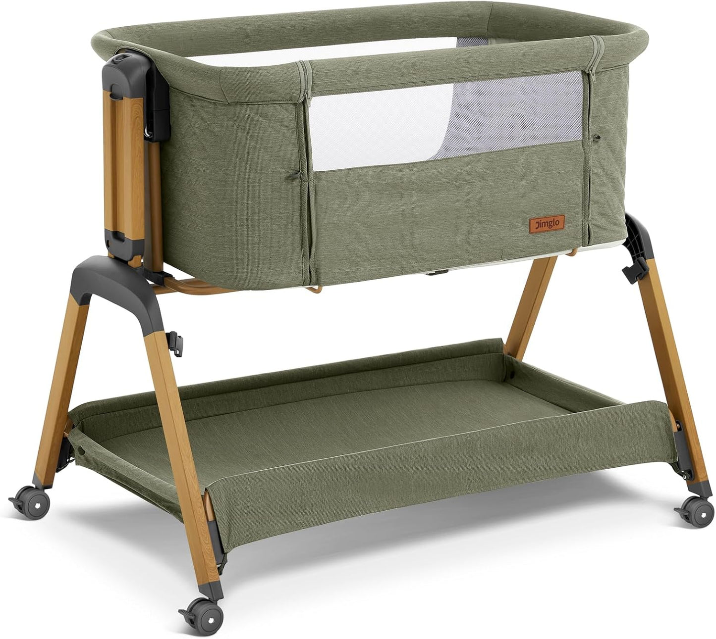 3 in 1 Baby Bassinet, Rocking Bassinets with Comfy Mattress and Wheels, Adjustable Height Bassinet
