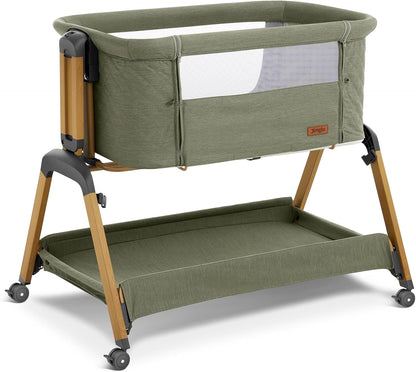 3 in 1 Baby Bassinet, Rocking Bassinets with Comfy Mattress and Wheels, Adjustable Height Bassinet