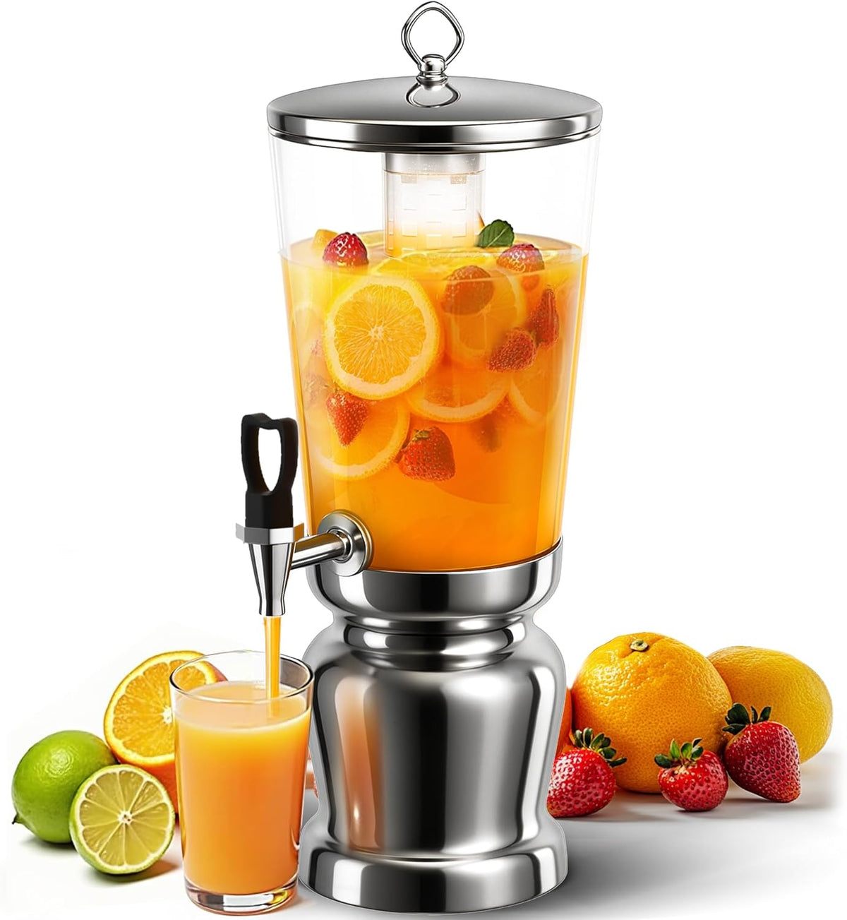 WantJoin Beverage Dispenser With Stand -2 Gallon Beverage Dispenser Drink Dispenser w/Upgraded Dual