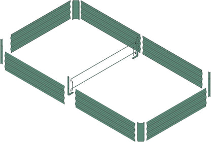 8x4x1ft Metal Raised Garden Bed Kit，Galvanized Garden Bed Box for Vegetables, Flowers, Herbs, and