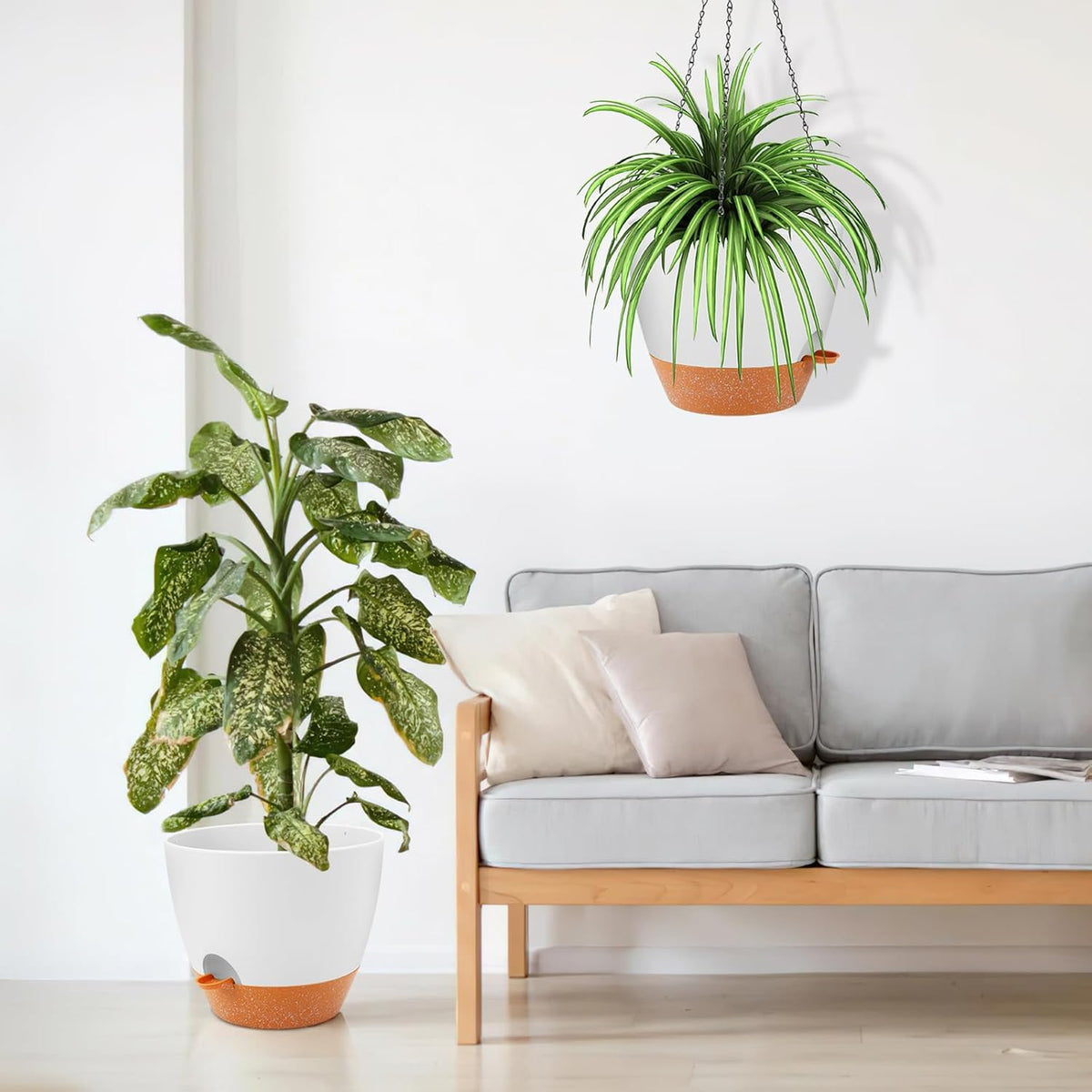 GARDIFE Large Hanging Planter, 12 inch Hanging planters for Indoor. Outdoor Plants, Self Watering
