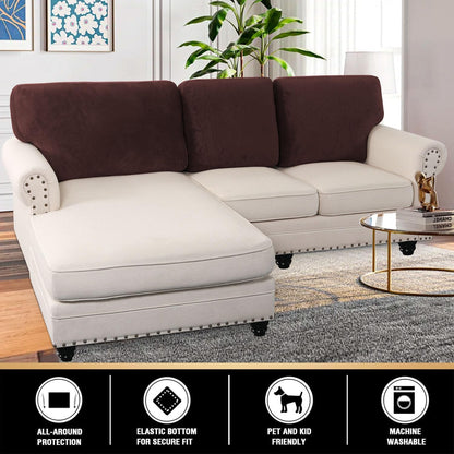 PrinceDeco Sectional Couch Covers Velvet Cushion Covers for Sectional Couch Cushion Covers for