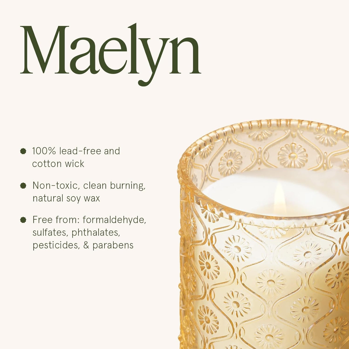 LA JOLIE MUSE Tahitian Lychee Candle - Lychee, Melon, Pineapple | 6 oz Natural Soy Wax | 40 Hours