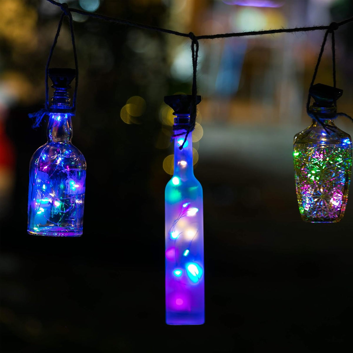 ZNYCYE Upgraded 8 Pack Solar Powered Wine Bottle Lights 20 LED Colored Starry Cork Light Fairy Cork