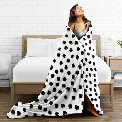 HGOD DESIGNS Polka DotsBlanket, Super Soft Brush Strokes Dots Throw Blanket 50"x60" Blanket for Bed