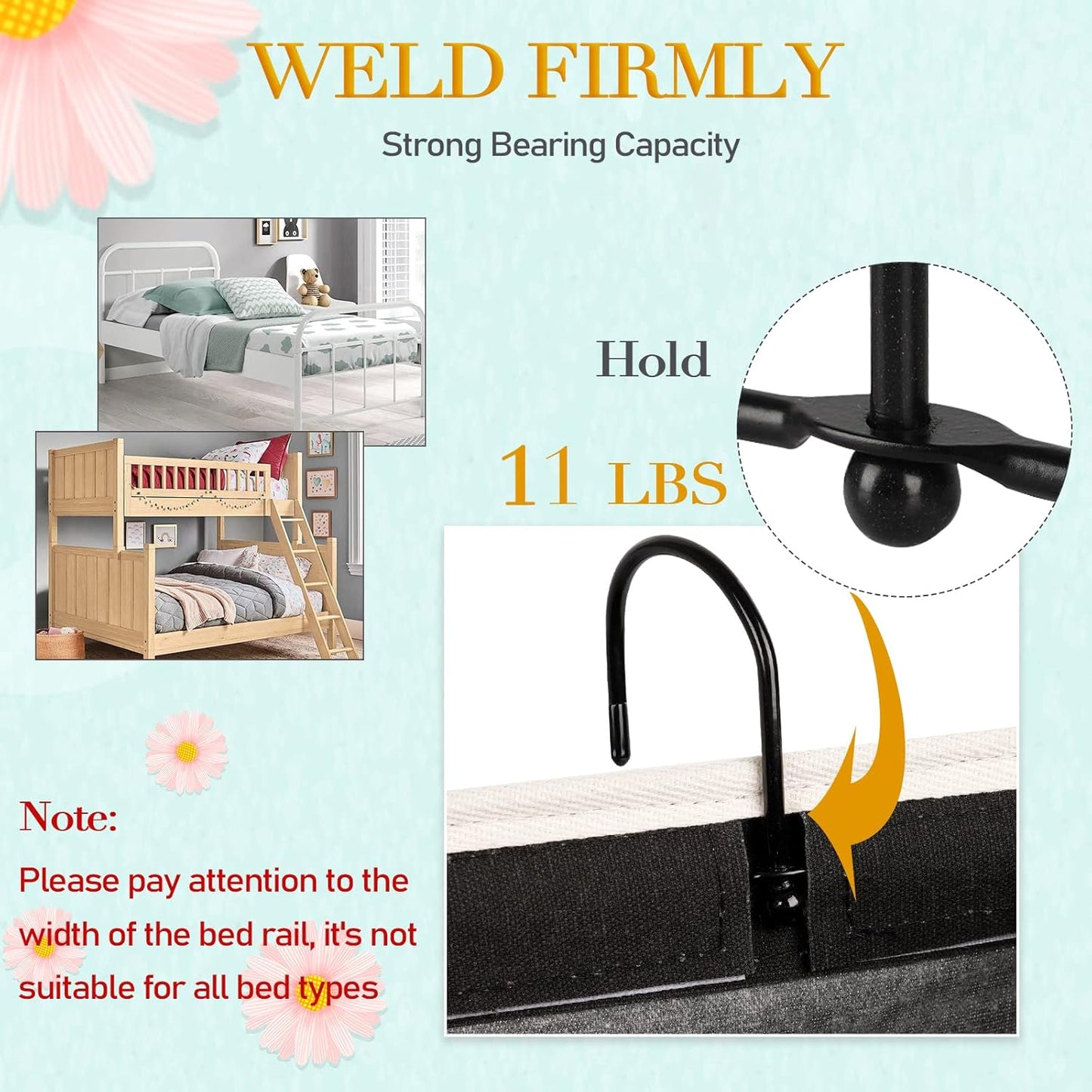 Bedside Storage Caddy/Bedside Hanging Storage Bag for Headboards Bunk Beds Dorm Rooms Book Phone