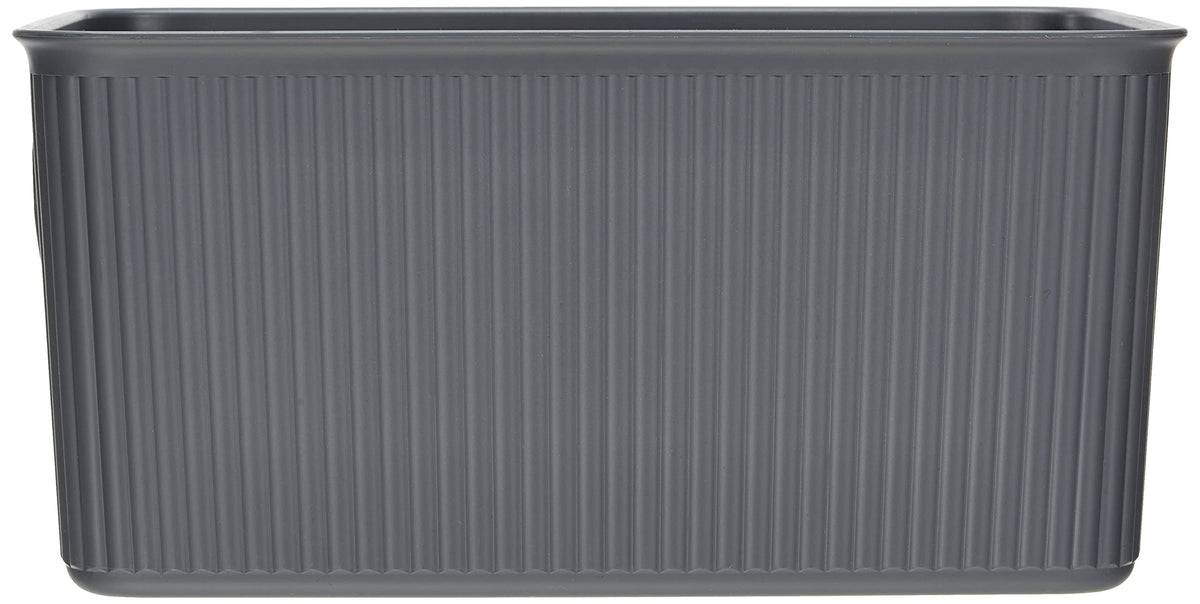 TATAY Baobab Multi-purpose Storage Basket Medium with Capacity for 5 Litres, Grey Anthracite, 18.1