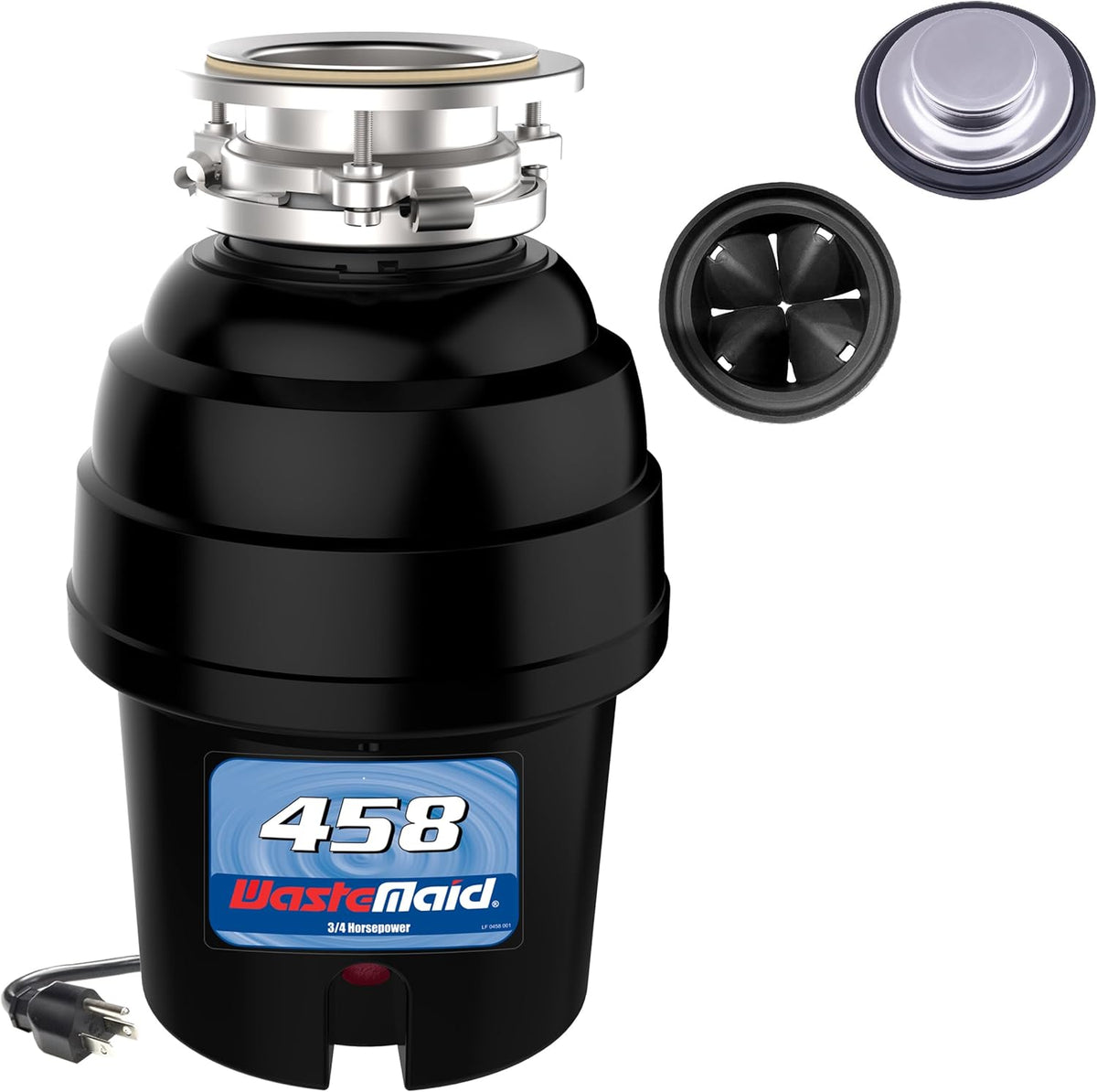 Waste Maid 10-US-WM-458-3B Garbage Disposal Anti-Jam Stainless Steel Food Waste Grinding System