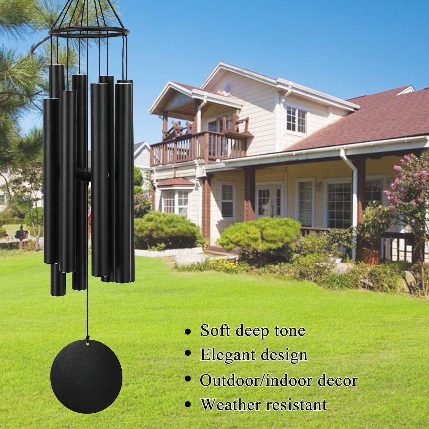ASTARIN Large Wind Chimes for Outside(38 inch), Sympathy Wind Chimes Outdoor Clearance with 8