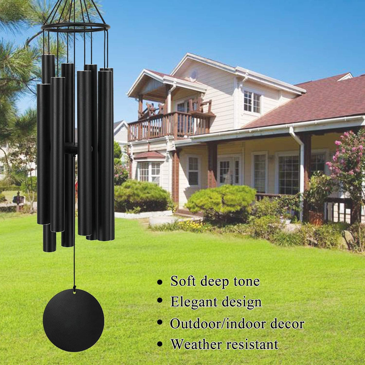 ASTARIN Large Wind Chimes for Outside(38 inch), Sympathy Wind Chimes Outdoor Clearance with 8