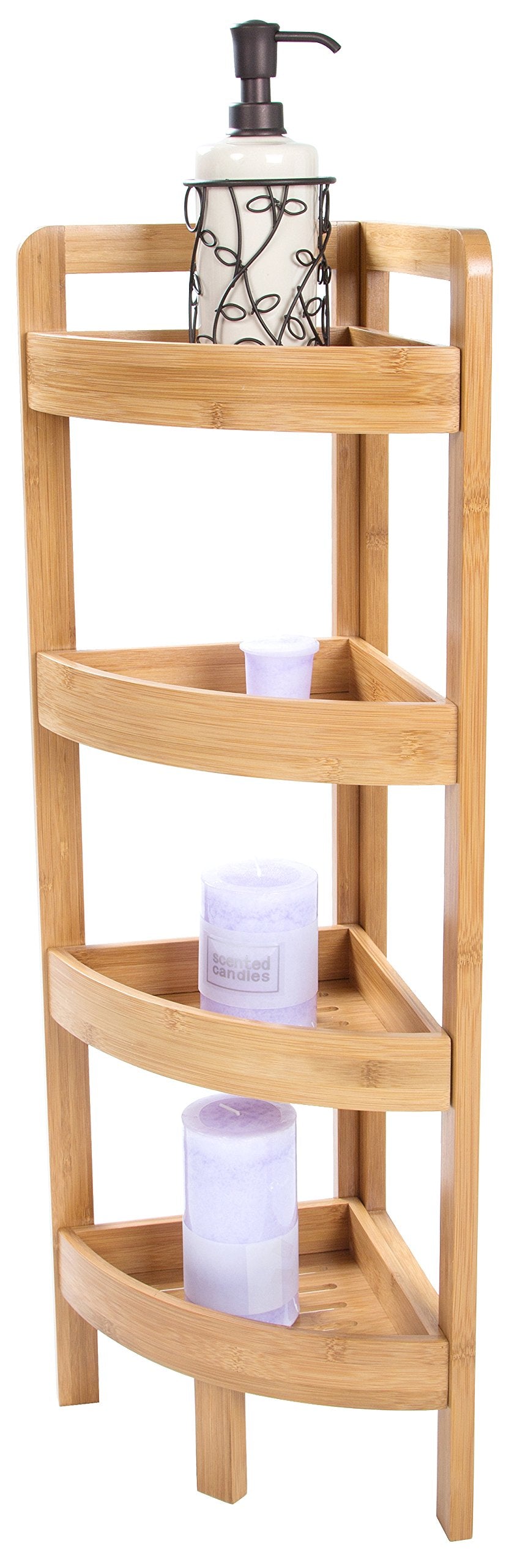 31.5" 4 Tier Bamboo Corner Storage Shelf By Trademark Innovations