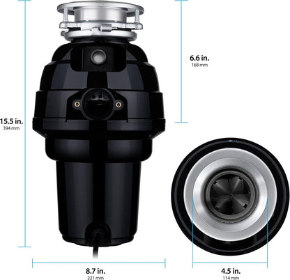 Waste Maid 10-US-WM-658-3B Garbage Disposal Anti-Jam Stainless Steel Food Waste Grinding System