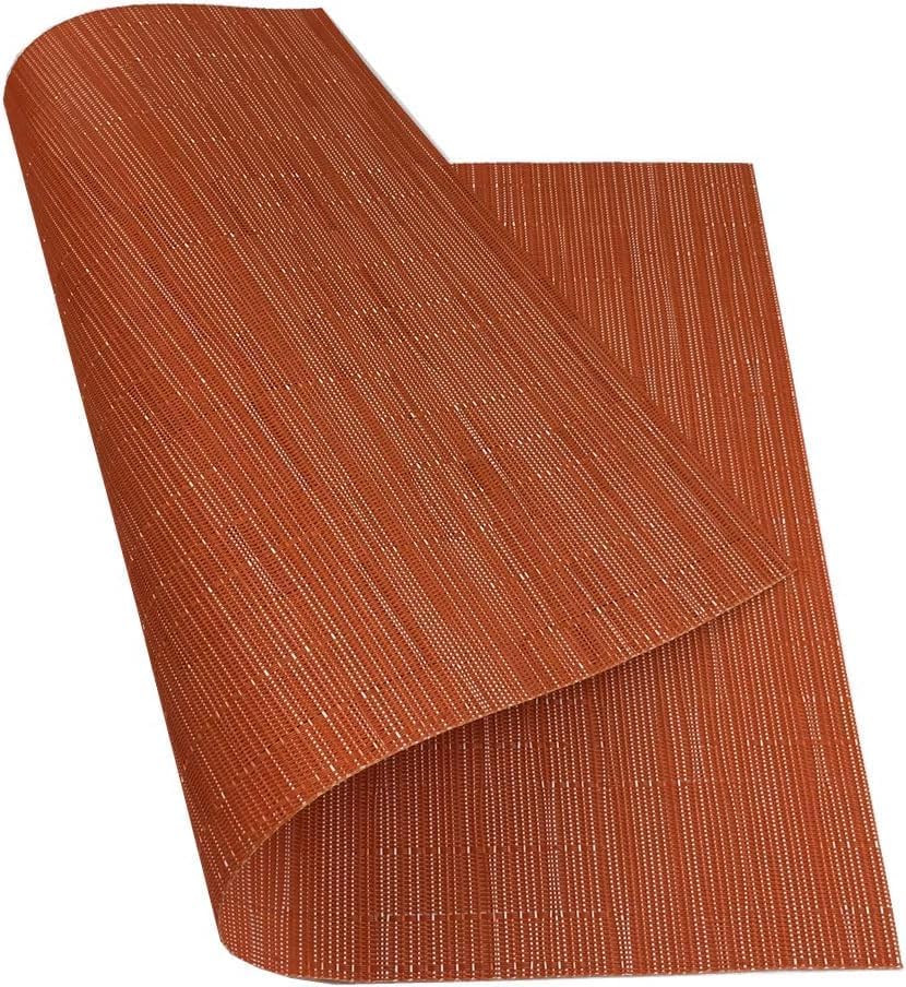 WAZAIGUR Placemats Set of 4 for Dining Table Heat-Resistant Washable Place Mats Woven Vinyl Kitchen