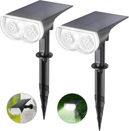 Linkind Solar Lights Outdoor Waterproof IP67, StarRay Dusk-to-Dawn Outdoor Solar Lights, 3 Lighting