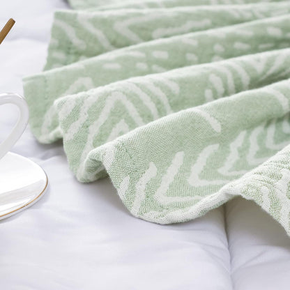 jinchan Boho 100% Cotton Blanket Muslin Lightweight Twin Size Throw Blanket Reversible for Couch