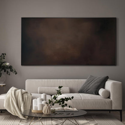 SIGNWIN 24"x46" Extra Large Framed Wall Art Dark Brown Abstract Moody Illustration for Home Living