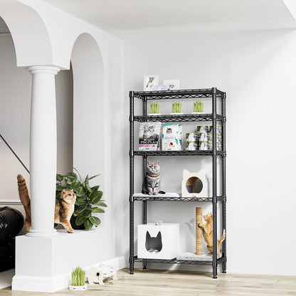 1250 lbs 5 Tier Shelf Metal Storage Shelves Shelving Wire Rack Heavy Duty Closet Organizers for