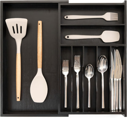 Premium Silverware, Flatware and Utensil Organizer for Kitchen Drawers, Food-Safe Contract Grade