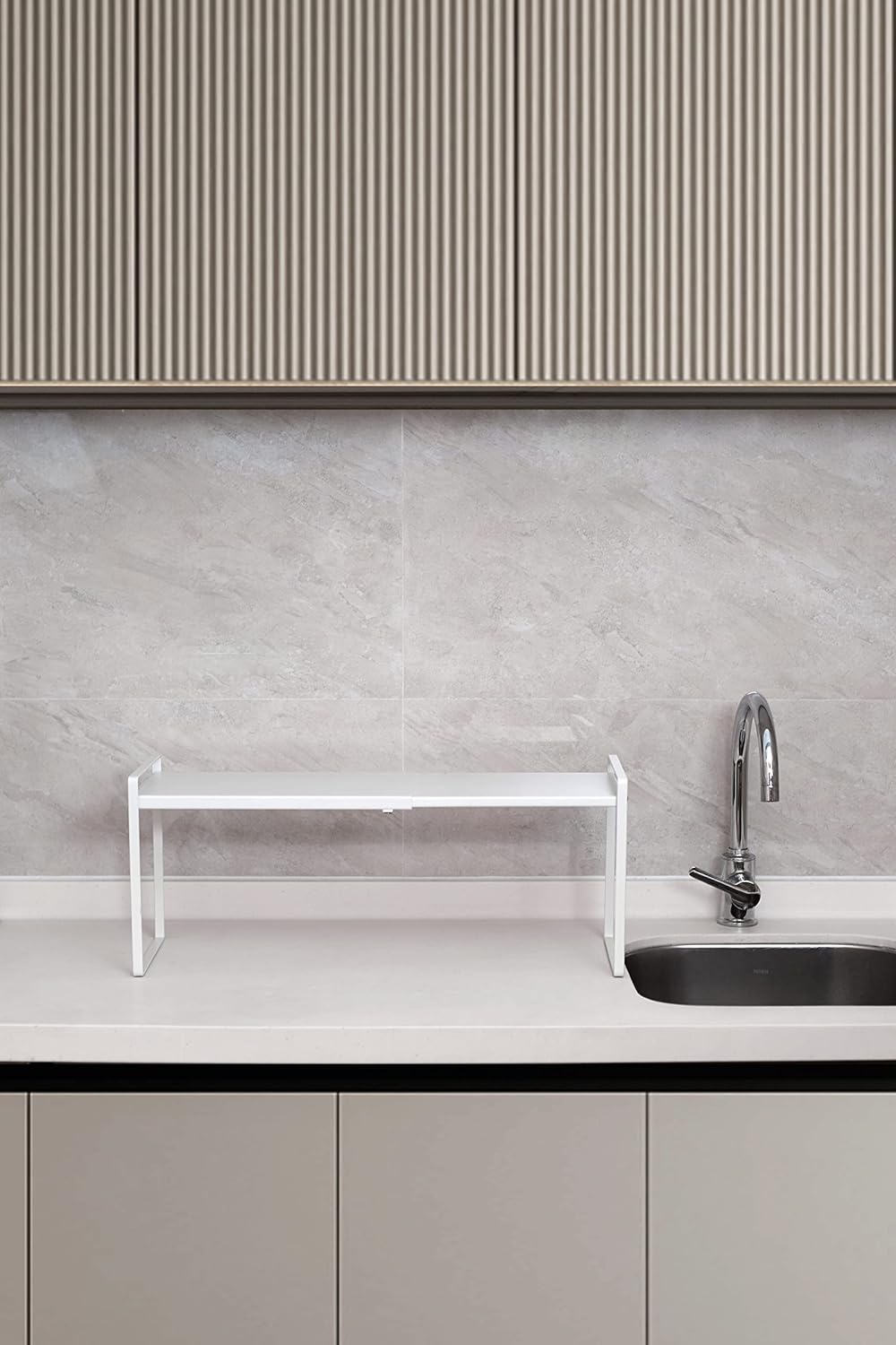 Nxconsu Expandable Cabinet Shelf Organizer Riser for Kitchen Pantry Cupboard Under Sink Countertop