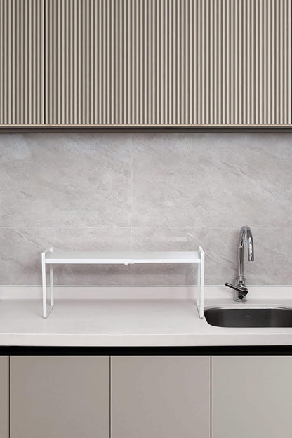 Nxconsu Expandable Cabinet Shelf Organizer Riser for Kitchen Pantry Cupboard Under Sink Countertop