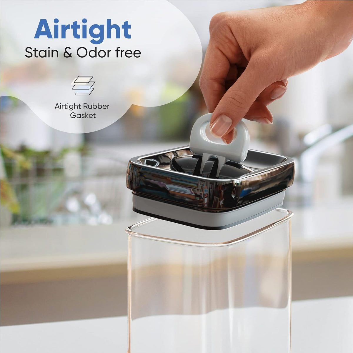 Chef's Path Airtight Food Storage Containers Set for Home Organization - 7 Piece Largest Flip Lock