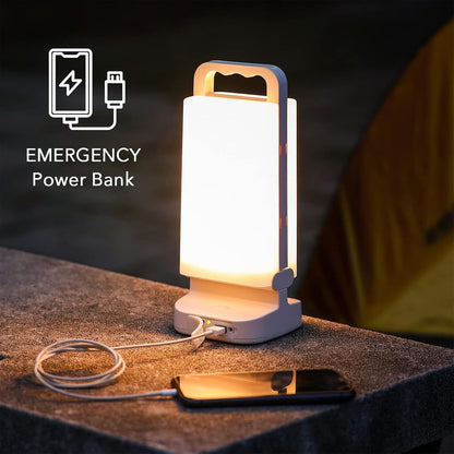 Camping Lantern, Solar Lanterns, Rechargeable Emergency Light Dimmable Camping Essential with USB