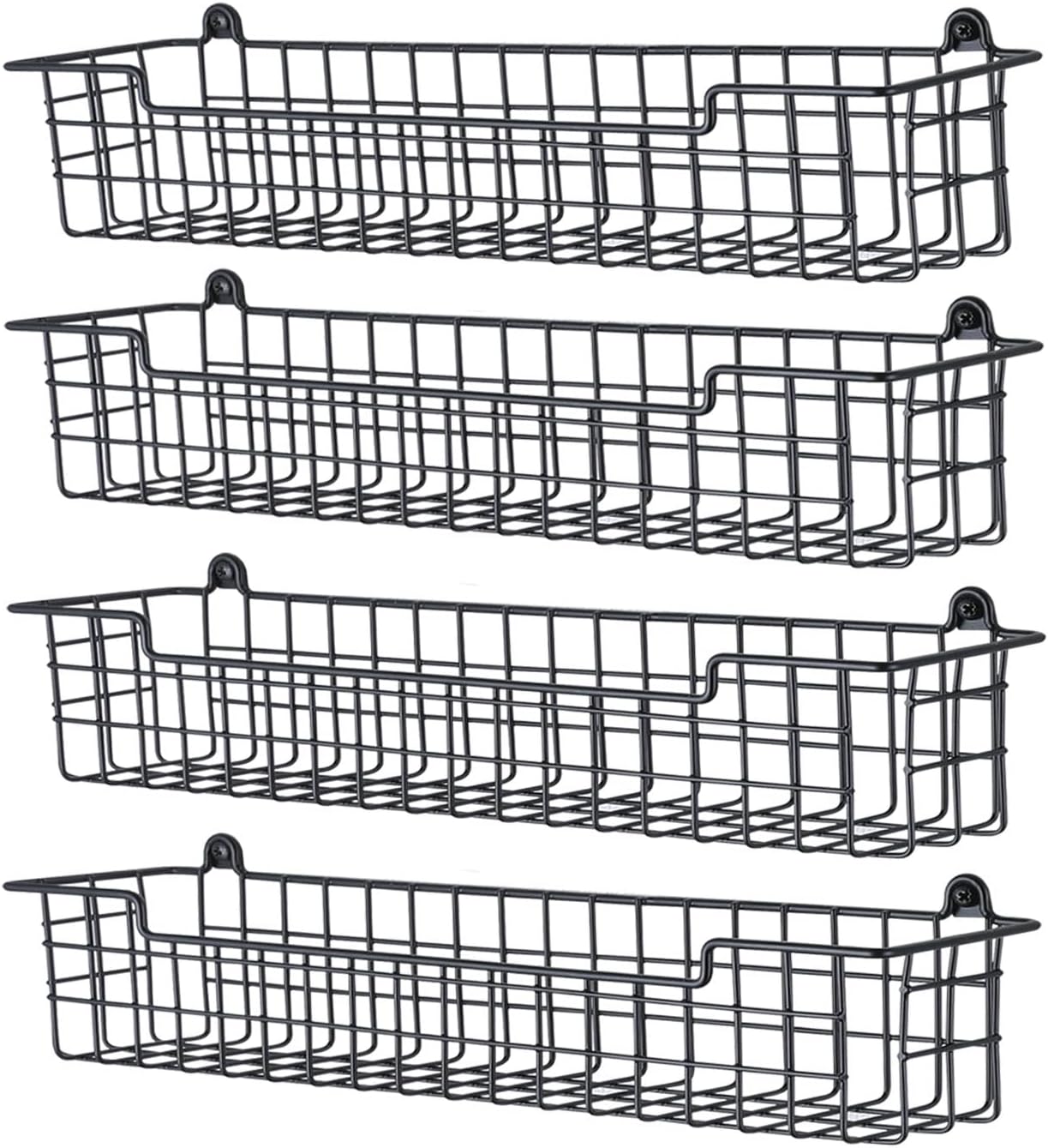 Spice Rack Organizer Wall Mount, Spice Organization Storage Shelf for Cabinet Door, 4 Packs Wall