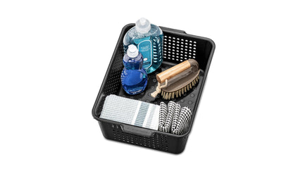 madesmart Classic Large Storage Basket with Soft Handle, Granite