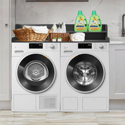 Royxen Laundry Countertop with 2-Tier Shelf Universal Fit, Washer and Dryer Countertop with Storage