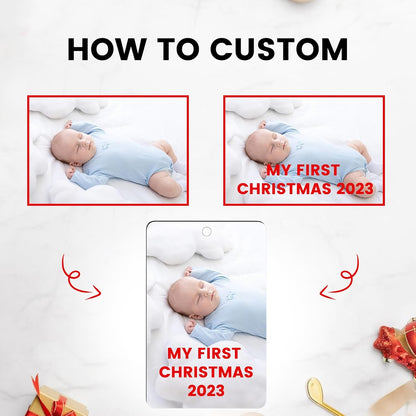 Personalized Christmas Ornaments with Photo - Custom Picture Text Ornaments for Christmas 2025