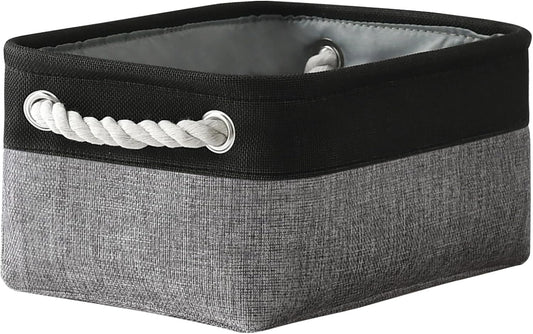 TheWarmHome Storage Basket for Organizing - 12x8x5.2 inch 1 Pack Fabric Storage Cubes, Baskets for