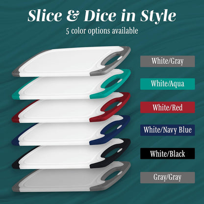 Cutting Boards for Kitchen - BPA-Free Chopping Board - Different Sizes & Non Slip Handles