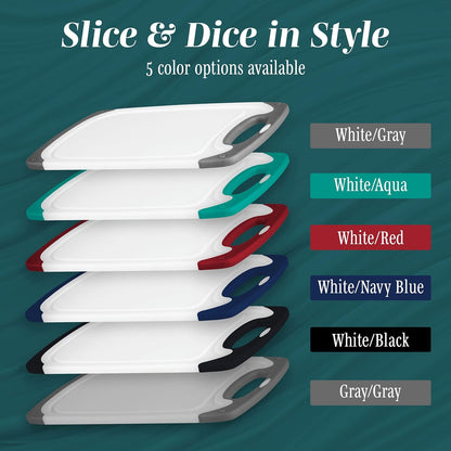Cutting Boards for Kitchen - BPA-Free Chopping Board - Different Sizes & Non Slip Handles
