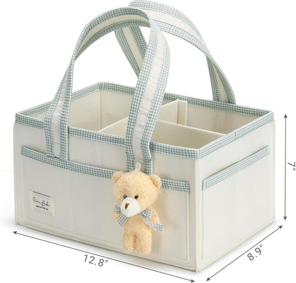 PeraBella Diaper Caddy Organizer with Handle, Baby Shower Gifts Basket Bag, Registry Search Must