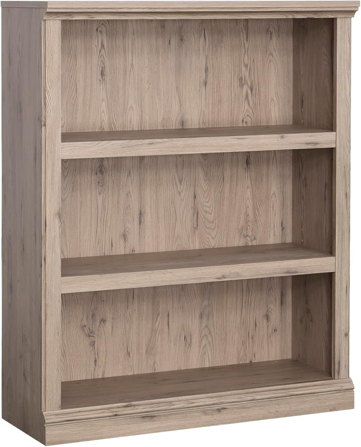 Sauder 3 Tier Book Shelf Wooden Bookcase Multipurpose Bookshelf for Home Office, Living Room, in